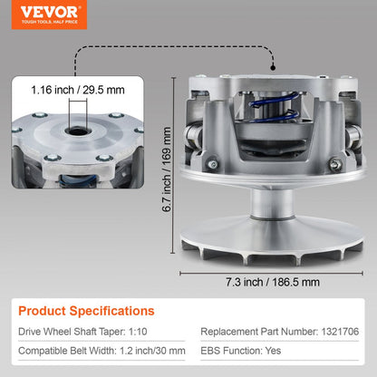 MCPDR1706 - Durable Drive Clutch for Polaris Sportsman 500, Smooth Operation