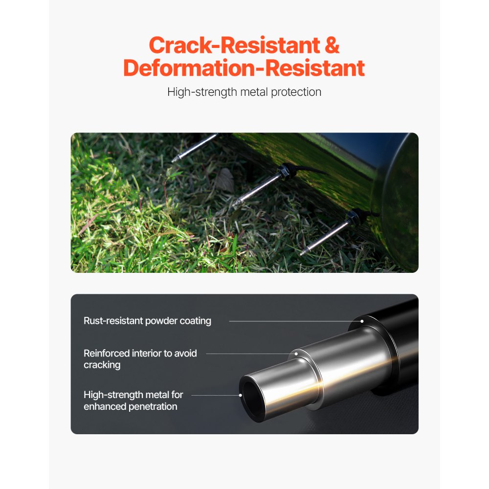 LA38New-SYT - 18-Inch Heavy-Duty Lawn Aerator with 27 Spikes