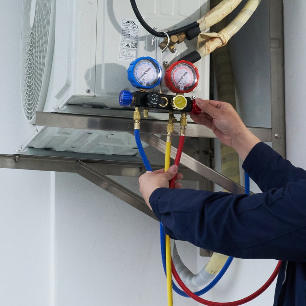 WZ--J401 - Portable AC Manifold Gauge Set with Moisture Indicator & 5ft Hose