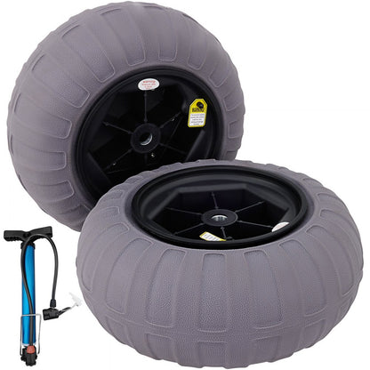 010994180630 - 15.7" TPU Beach Wheels for Easy Cart Mobility