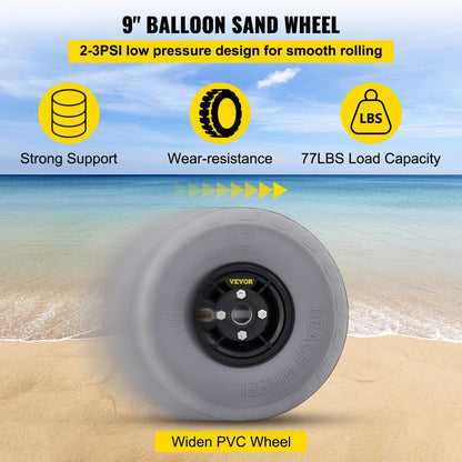 010262194457 - 9” Heavy-Duty Balloon Wheels for Easy Transport