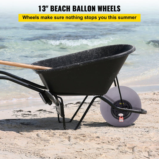 010298452284 - 13" TPU Beach Wheels for Effortless Heavy Load Transport