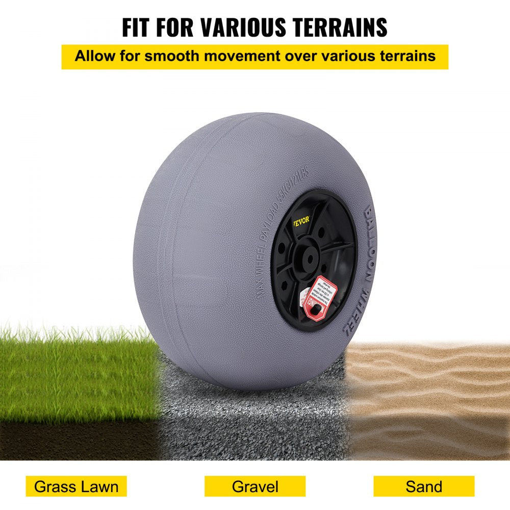 010298452284 - 13" TPU Beach Wheels for Effortless Heavy Load Transport