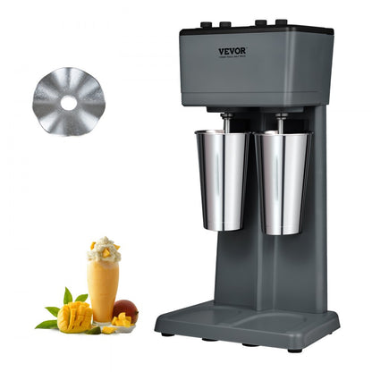 DM12-U - 375W VEVOR Double-Head Milkshake Maker with Timer & 3-Speed Settings