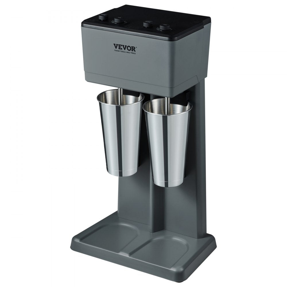 DM12-U - 375W VEVOR Double-Head Milkshake Maker with Timer & 3-Speed Settings