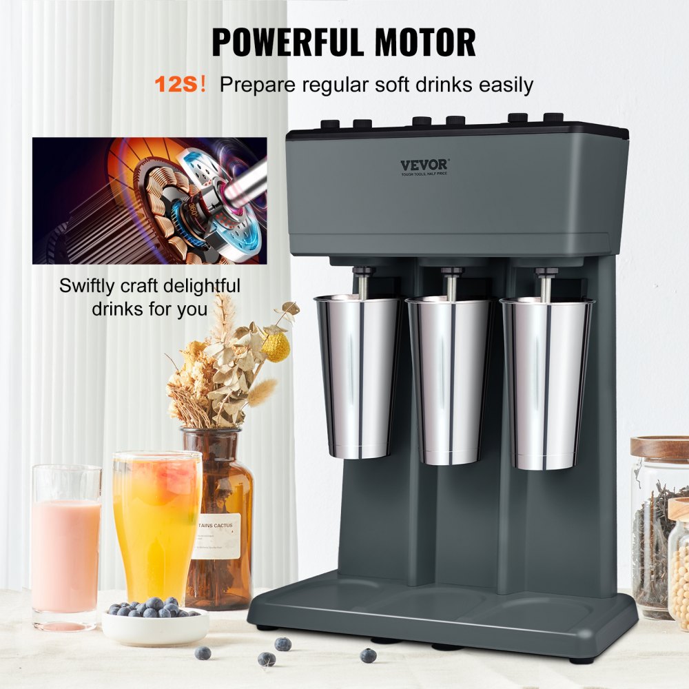 DM13-U - Powerful 3-Speed VEVOR Milkshake Maker with 10-Minute Timer