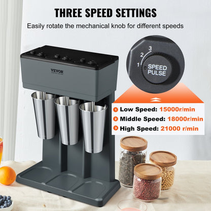 DM13-U - Powerful 3-Speed VEVOR Milkshake Maker with 10-Minute Timer