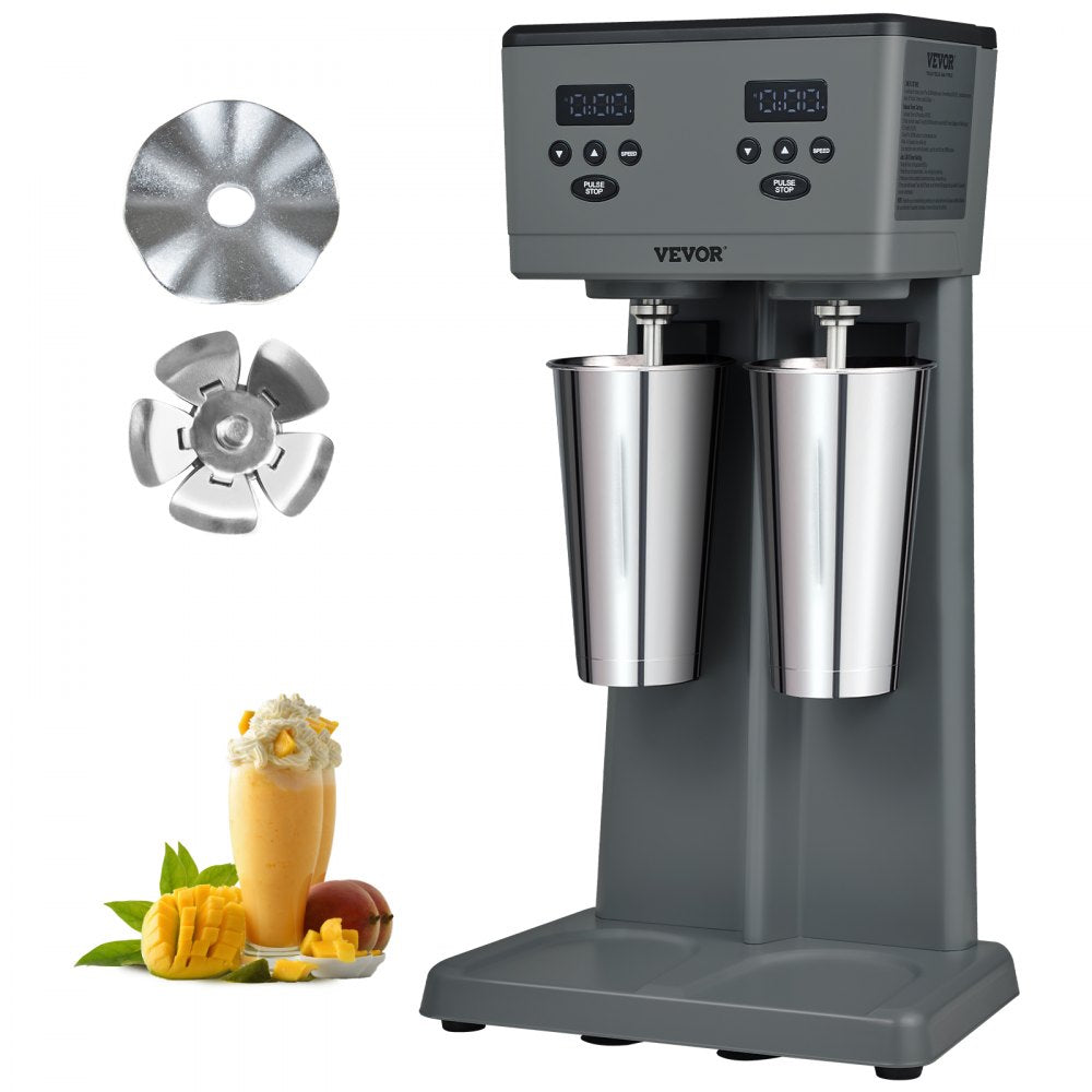 DM22-U - 1HP Stainless Steel Milkshake Maker with Dual Cups and 3 Speeds