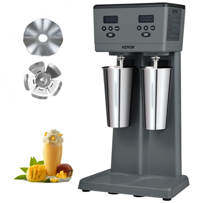 DM22-U - 1HP Stainless Steel Milkshake Maker with Dual Cups and 3 Speeds