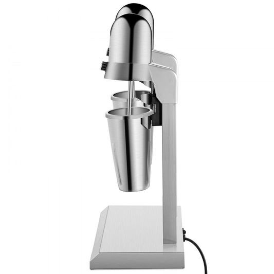 010891481104 - Heavy-Duty Stainless Steel Double-Head Milkshake Maker with 800ml Cups