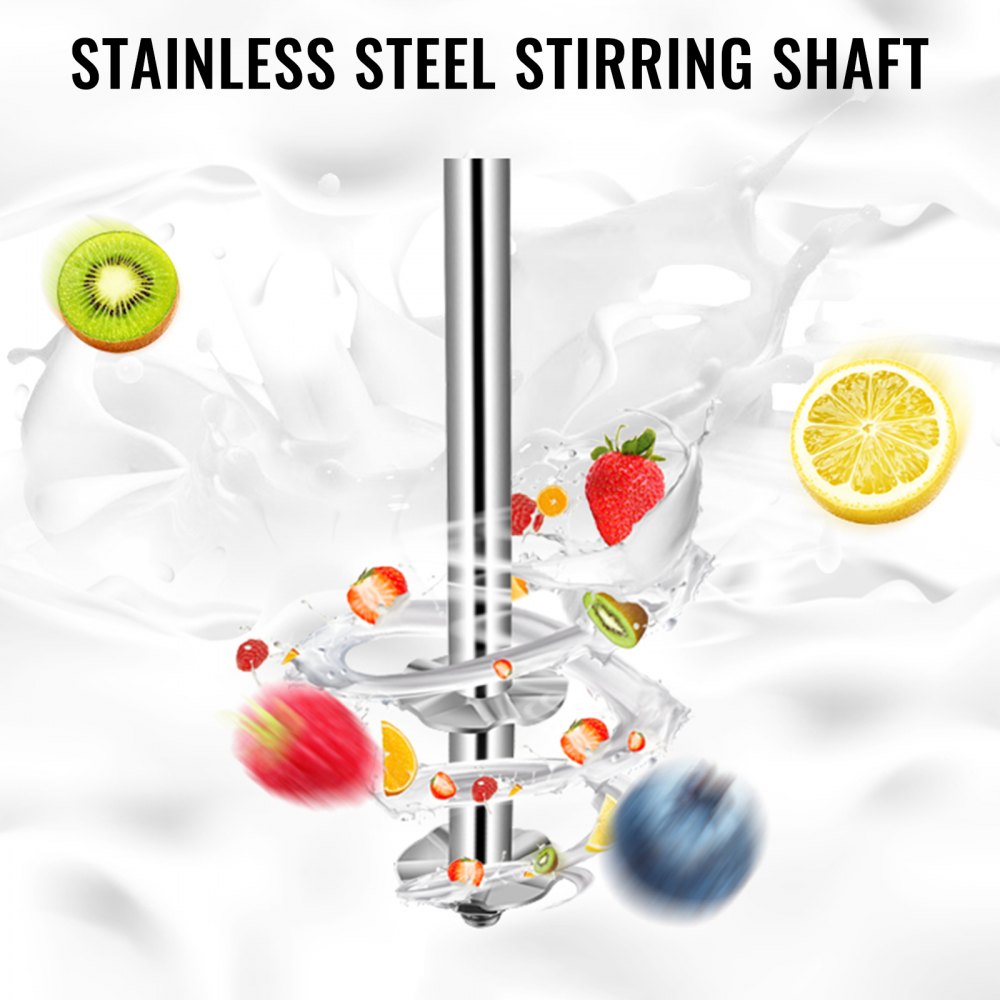 010891481104 - Heavy-Duty Stainless Steel Double-Head Milkshake Maker with 800ml Cups