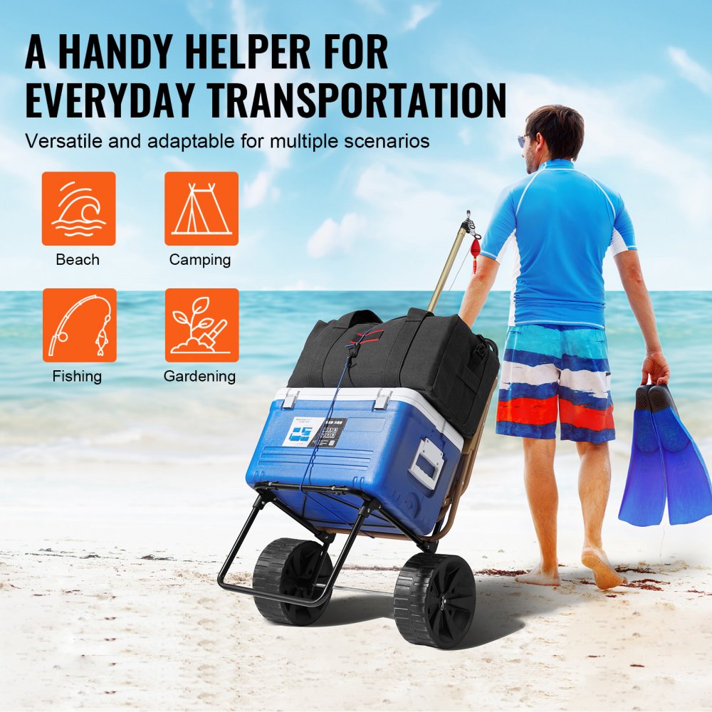 CGY30005-SIS - Sturdy Beach Dolly with Large Wheels for Effortless Transport