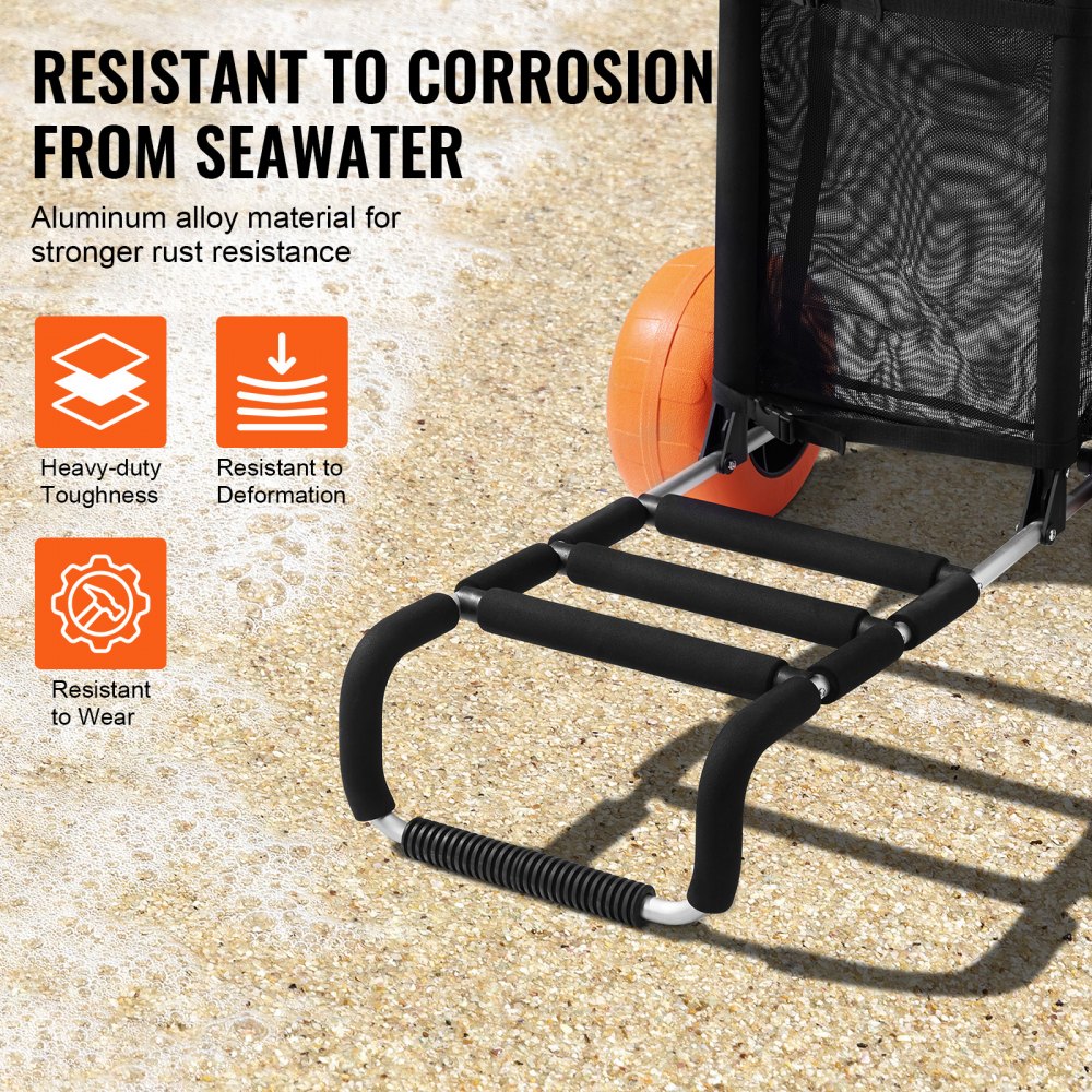 CGY30003A-12SIS - VEVOR Beach Dolly, 29.9" x 15.4", 12" Foam Wheels, 165LB Capacity