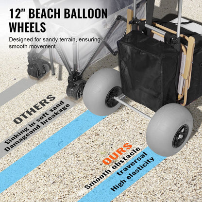 CGY30003T-9SIS - Durable Beach Dolly with 29.9"x15.4" Deck & 12" Wheels