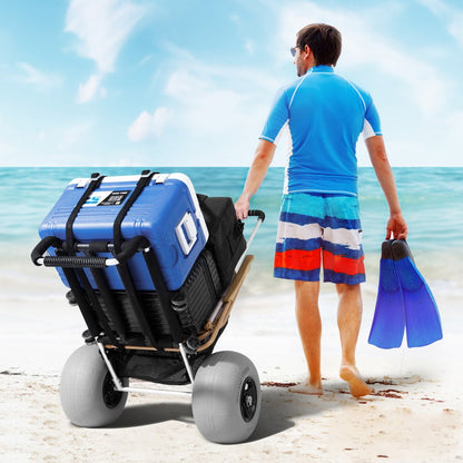 CGY30003T-9SIS - Durable Beach Dolly with 29.9"x15.4" Deck & 12" Wheels
