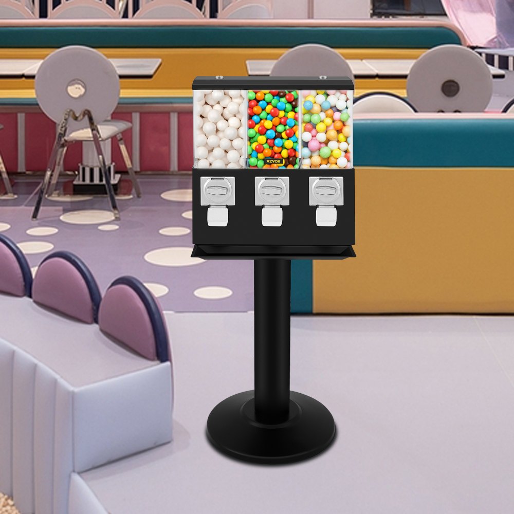 010289908468 - Triple Pod Vending Machine for Gumballs & Candy Storage