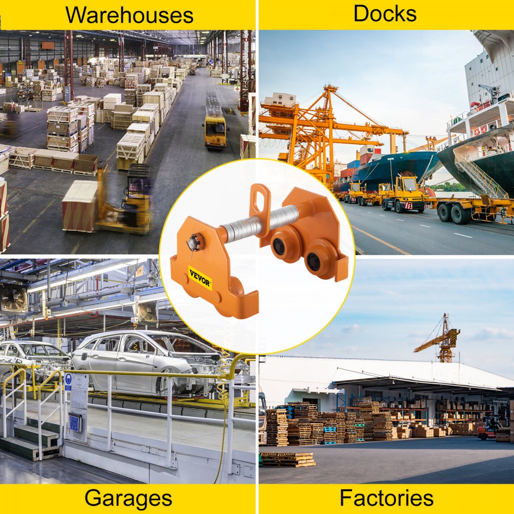 0.5TTROLLEY - Adjustable Push Beam Trolley for 1100 lbs Lifting Capacity