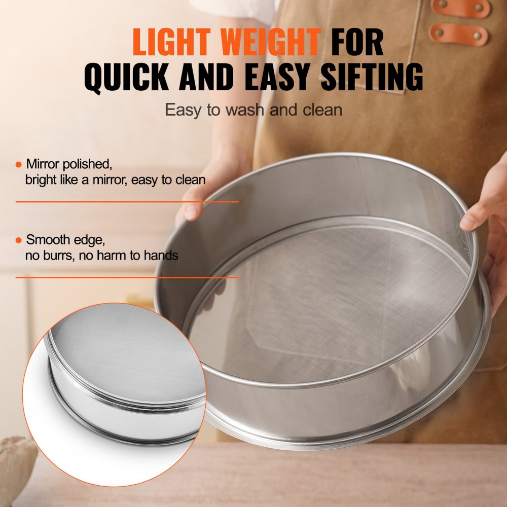 YF005 - 304 Stainless Steel Fine Mesh Sieve for Effortless Baking