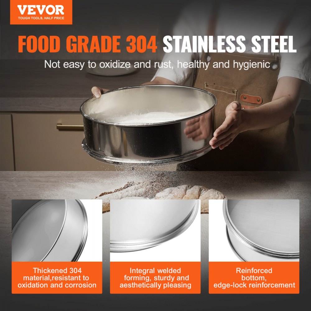 YF005 - Durable 304 Stainless Steel Sieve Mesh for Fine Baking