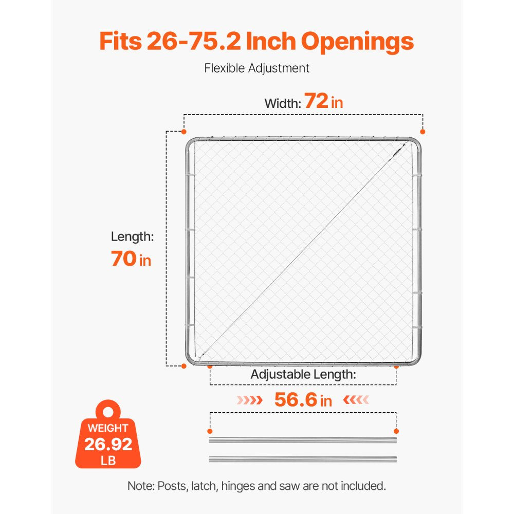 Item Model Number - Adjustable 3x4 ft Galvanized Steel Garden Gate