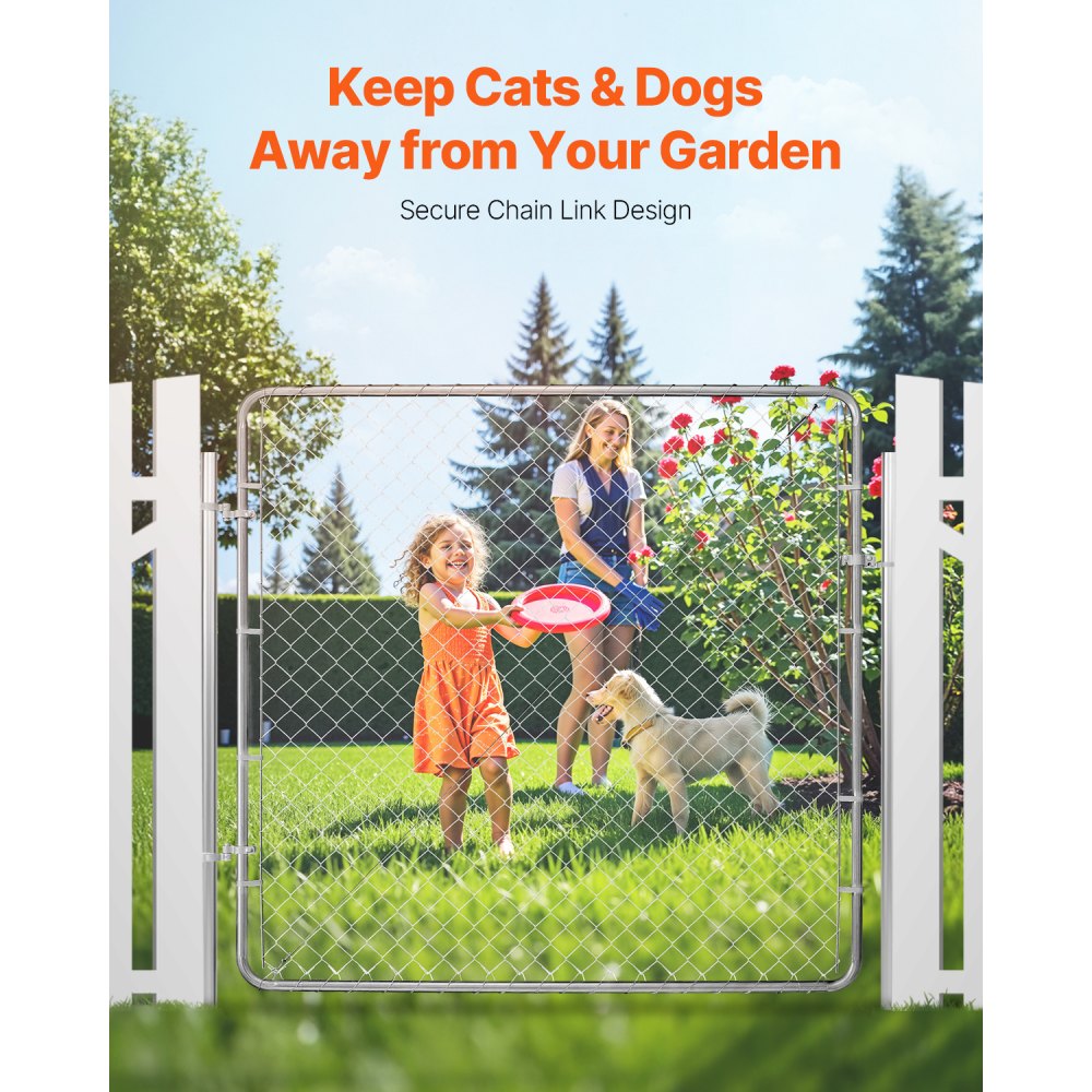 Item Model Number - Adjustable 3x4 ft Galvanized Steel Garden Gate