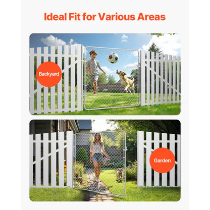 Item Model Number - Adjustable 3x4 ft Galvanized Steel Garden Gate