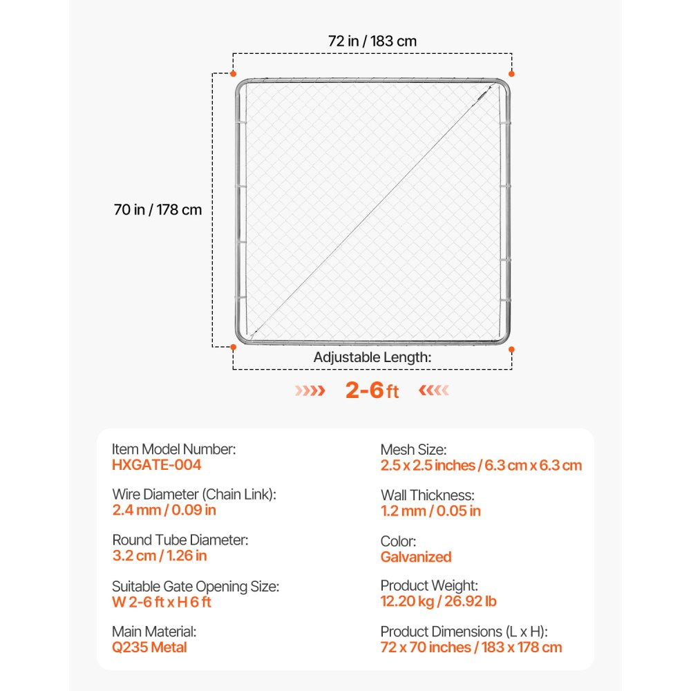 Item Model Number - Adjustable 3x4 ft Galvanized Steel Garden Gate