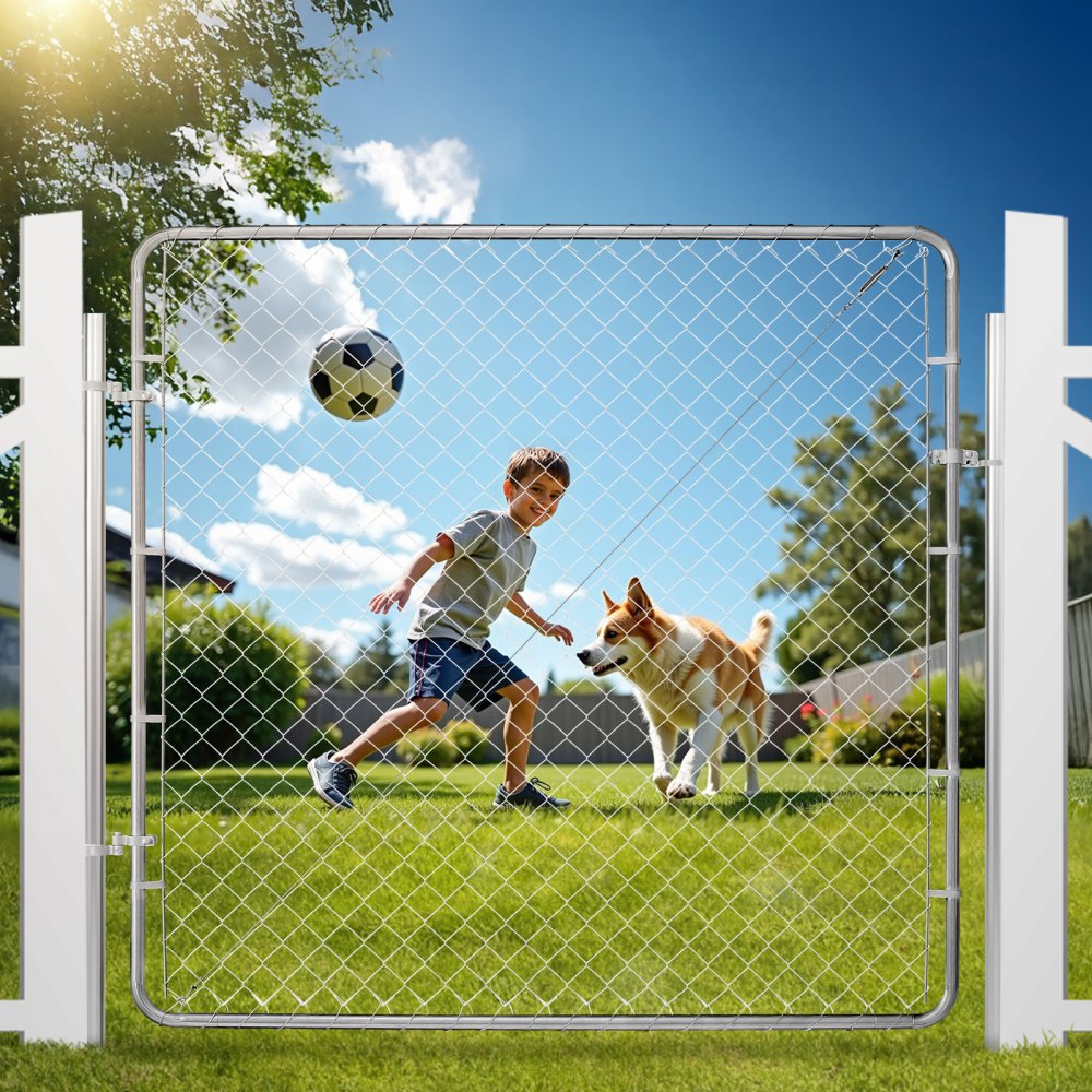 Item Model Number - Adjustable 3x4 ft Galvanized Steel Garden Gate
