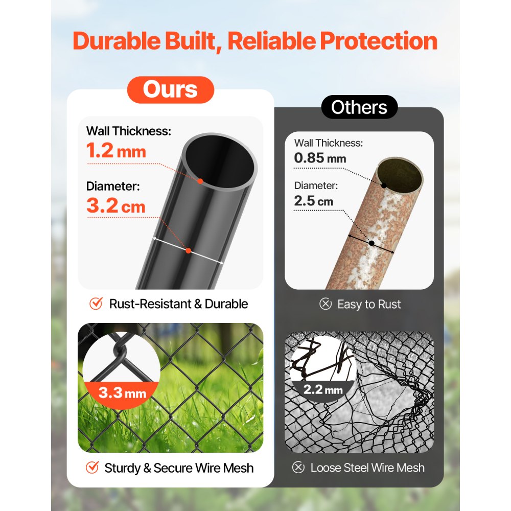 HXGATE-002 - Adjustable 2.2-6ft Garden Gate with Rust Resistance