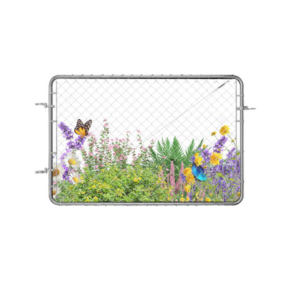 HXGATE-003 - Galvanized Steel Garden Gate 2.2-6 ft Adjustable Width