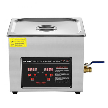 010565189853 - 10L VEVOR Stainless Steel Ultrasonic Cleaner for Jewelry and Parts