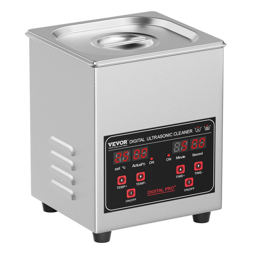 TH-08Amini - VEVOR 1.3L Ultrasonic Cleaner - Durable Stainless Steel Design