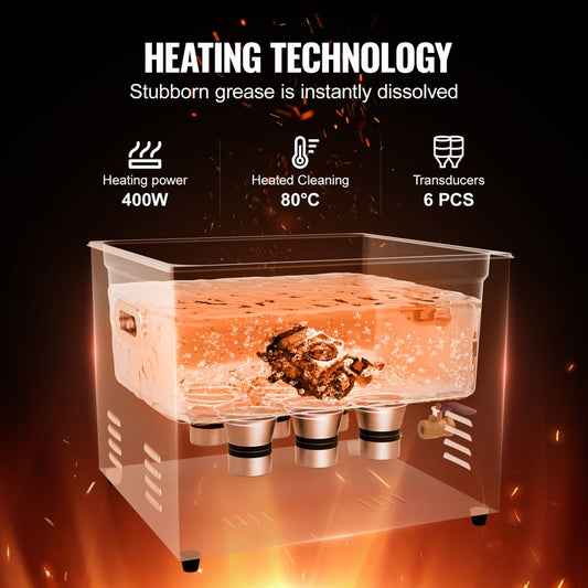 KZ-D15 - 15L Stainless Steel Ultrasonic Cleaner with Digital Control