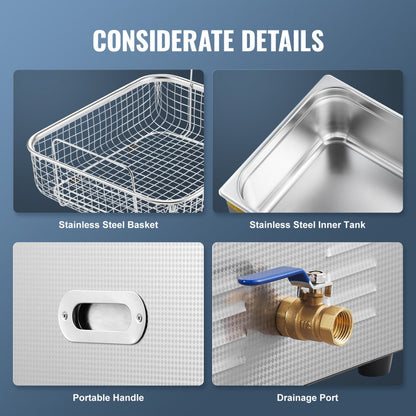 KZ-D15 - 15L Stainless Steel Ultrasonic Cleaner with Digital Control