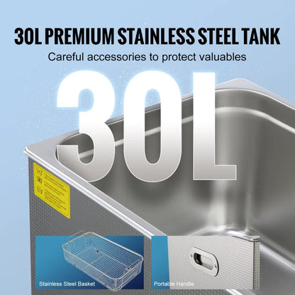 010108002453 - 30L SUS304 Ultrasonic Cleaner with Digital Timer & Heater