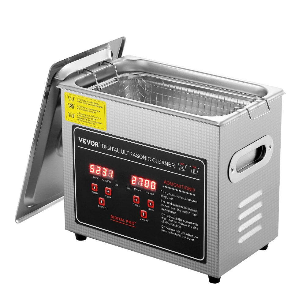 010119019023 - VEVOR 3L Ultrasonic Cleaner with Heater & Digital Control
