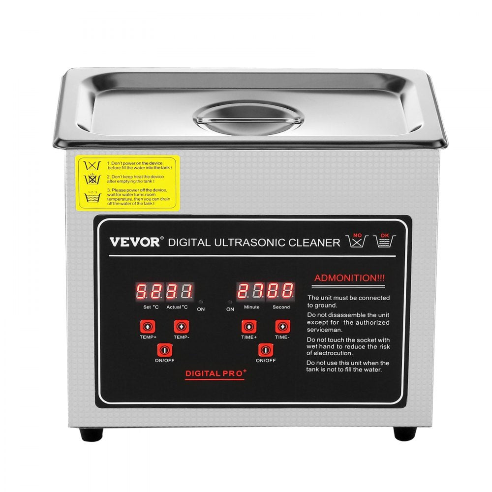 010119019023 - VEVOR 3L Ultrasonic Cleaner with Heater & Digital Control