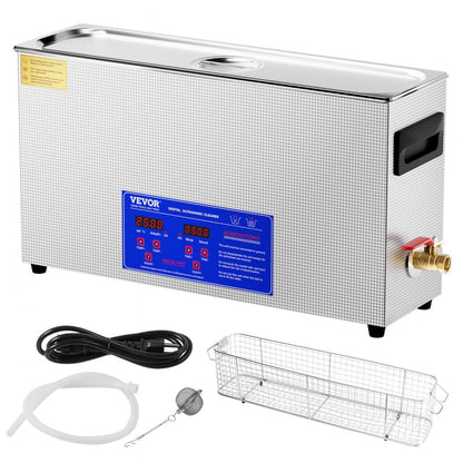 MH-042S - 10L Stainless Steel Ultrasonic Gun Cleaner with Digital Control