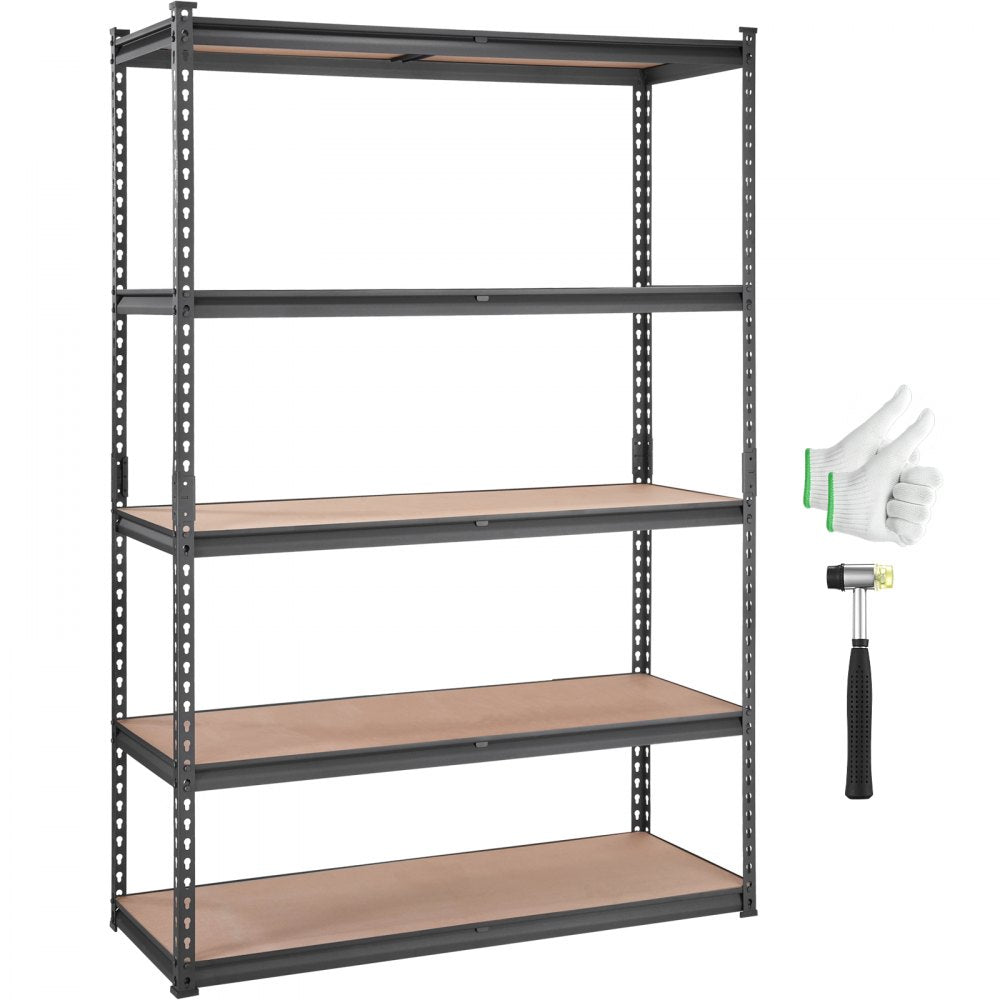 5KV0 - 5-Tier Adjustable Metal Shelving Unit, 400 lbs/Shelf, 18" D x 48" W x 72" H