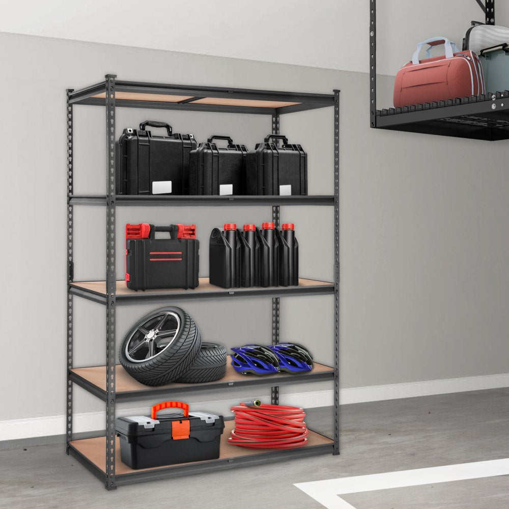 SCV0 - Heavy-Duty 5-Tier Metal Shelving Unit with Adjustable Storage Solutions