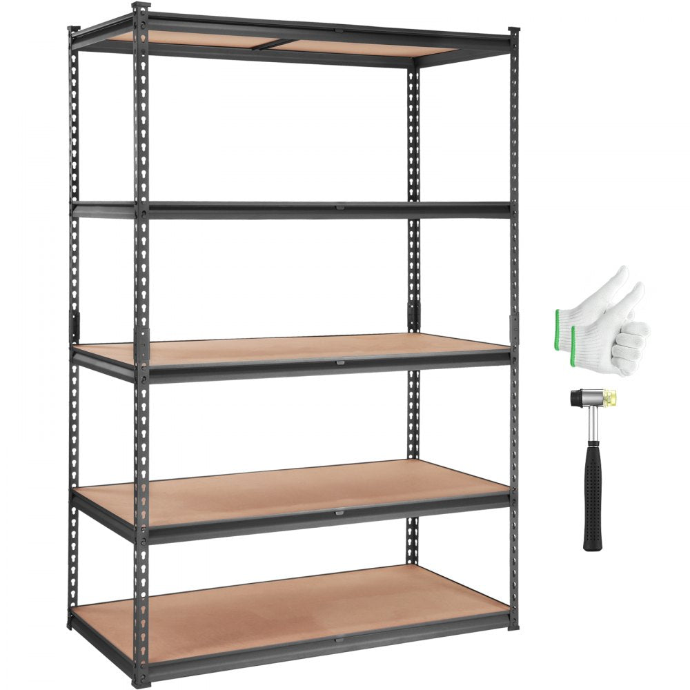 SCV0 - Heavy-Duty 5-Tier Metal Shelving Unit with Adjustable Storage Solutions