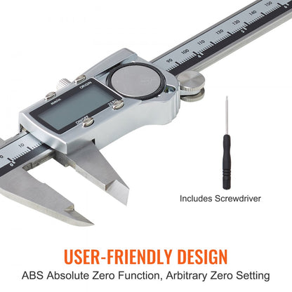 JS021F150SS - VEVOR 0-6" Digital Caliper with LCD Display