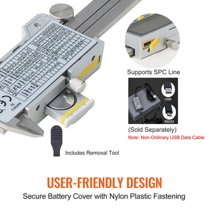 JS808F150SS - 0-6 Inch Stainless Steel Digital Caliper with LCD Display