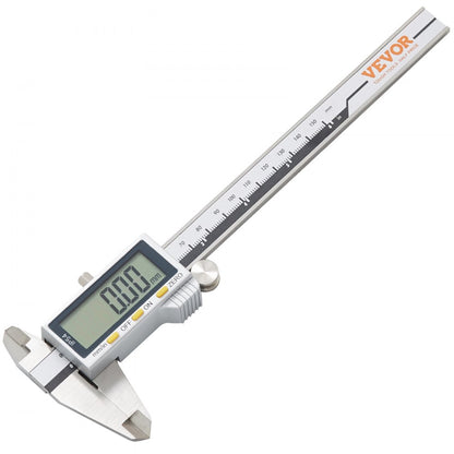 JS808F150SS - 0-6 Inch Stainless Steel Digital Caliper with LCD Display