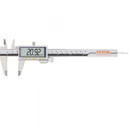 JS808F150SS - 0-6 Inch Stainless Steel Digital Caliper with LCD Display