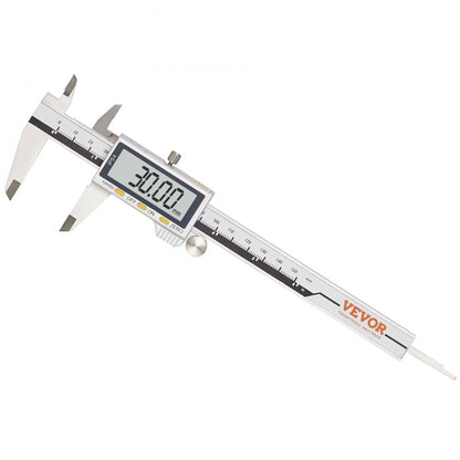 JS808F150SS - 0-6 Inch Stainless Steel Digital Caliper with LCD Display
