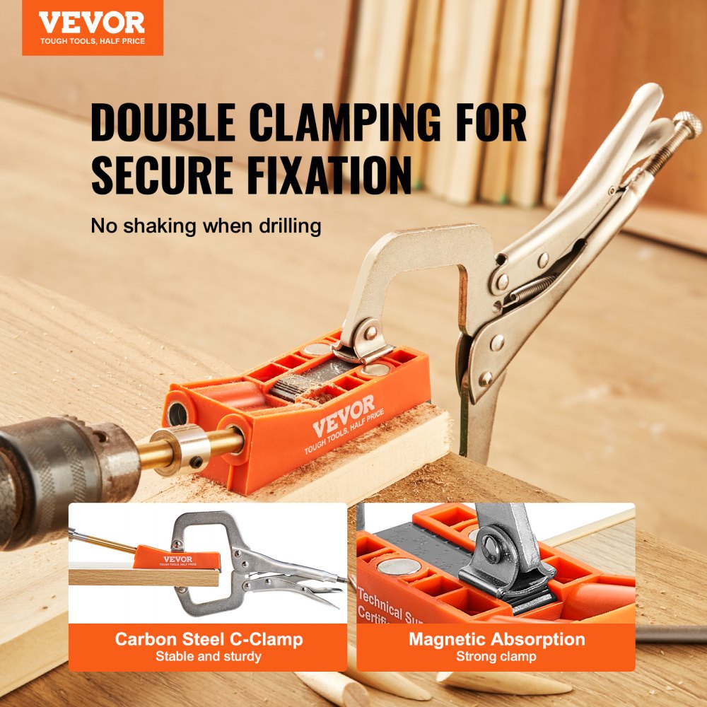 XRS026 - 56-Piece VEVOR Pocket Hole Jig for Easy DIY Joinery