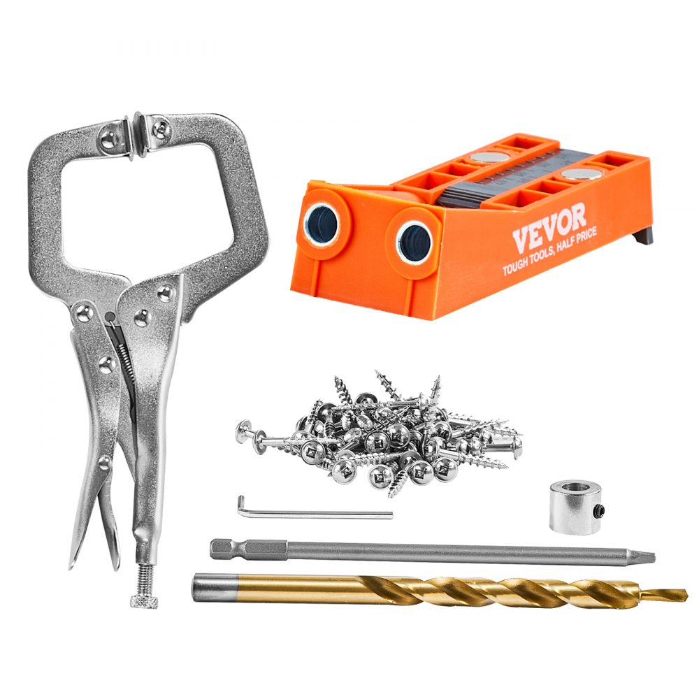 XRS026 - 56-Piece VEVOR Pocket Hole Jig for Easy DIY Joinery