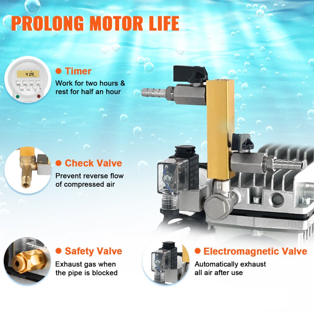 OLF400D-140BS-B - VEVOR Pond Aerator 550W for 3-Acre Lakes with Diffuser