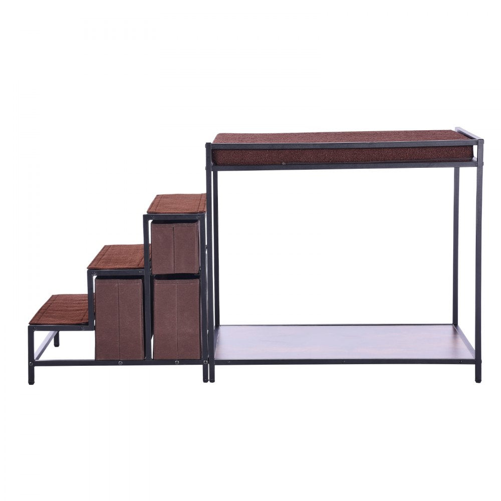 099-2A - Double-Decker Pet Bunk Bed with Stairs & Anti-Slip Design